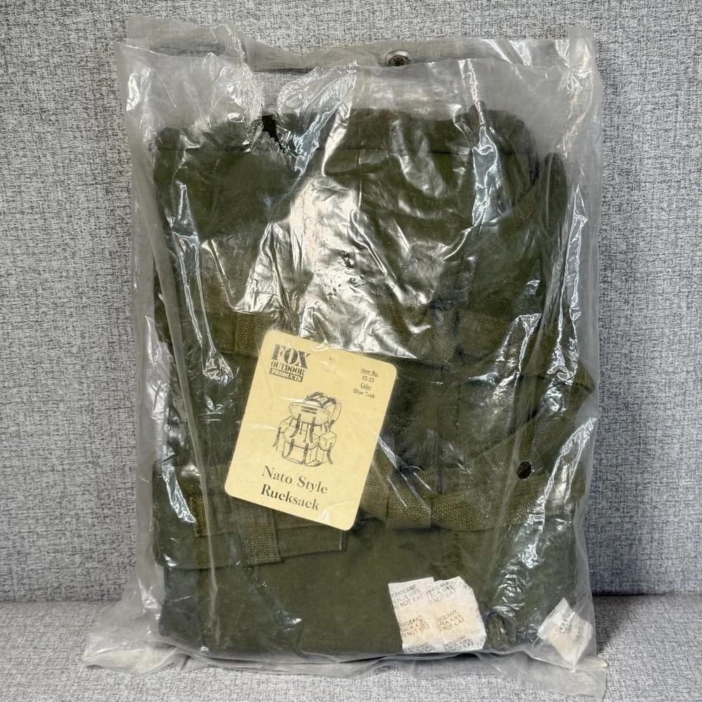 New Fox Outdoor Nato Rucksack Bag Backpack Large 19x12x8 Olive Drab Green 42-25